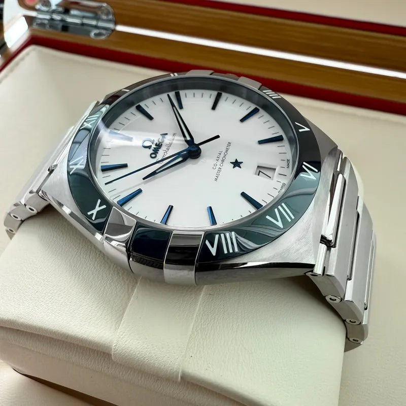 41mm Omega Constellation Steel Master Blue 13130412104001 Box + papers