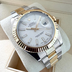41mm Rolex Datejust 116333 Two Tone Ivory White Dial - Box + Papers