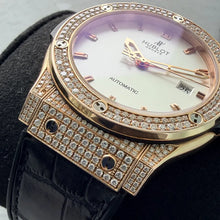 Load image into Gallery viewer, 42mm 18k Rose Gold Hublot 342.0x.2610.lr - Box Papers - Diamond Bezel and Lugs!
