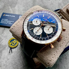 43mm Breitling RB0138 Rose Gold Navitimer B01 - Box + Papers - Fully Stickered