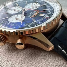 Load image into Gallery viewer, 43mm Breitling RB0138 Rose Gold Navitimer B01 - Box + Papers - Fully Stickered
