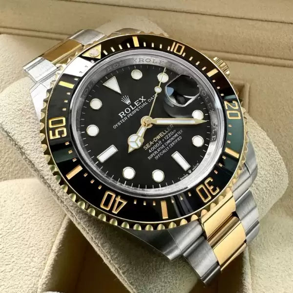 43mm Rolex Ceramic Sea Dweller 126603 Two Tone - Box / Papers