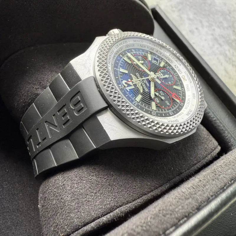 44mm Breitling Bentley GMT Chronograph Automatic Titanium – Box and Papers