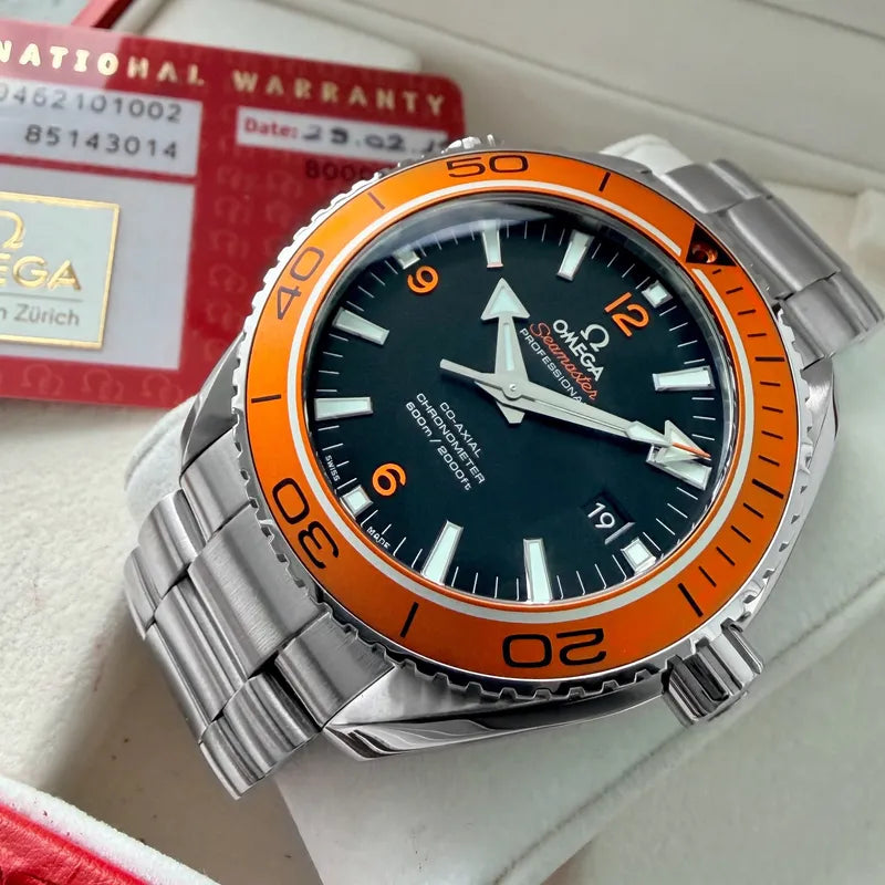 45.5mm Omega Seamaster Planet Ocean Automatic Orange 232.30.46.21.01.002 - Box Papers