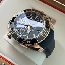 Load image into Gallery viewer, 45mm 18k Rose Gold Omega Seamaster Planet Ocean Chrono 21563465101001 Box Papers
