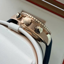 Load image into Gallery viewer, 45mm 18k Rose Gold Omega Seamaster Planet Ocean Chrono 21563465101001 Box Papers
