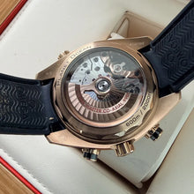Load image into Gallery viewer, 45mm 18k Rose Gold Omega Seamaster Planet Ocean Chrono 21563465101001 Box Papers
