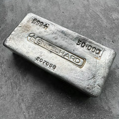 50 oz Engelhard .999 Silver Poured bar - Nice Condition!
