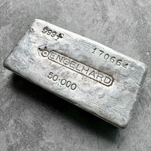 Load image into Gallery viewer, 50 oz .999 Silver Engelhard Poured bar
