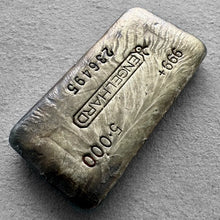 Load image into Gallery viewer, 5 oz Engelhard .999 Silver Poured bar - Attractive Deep Pour lines!

