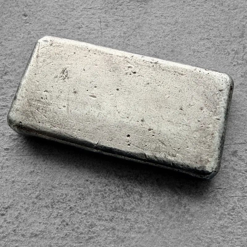 5 oz Engelhard .999 Silver Poured bar - Nice pour lines