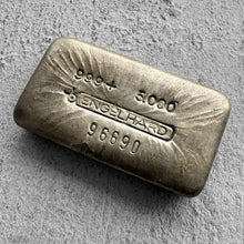 Load image into Gallery viewer, 5 oz Engelhard .999 Silver Poured bar - 5 digit Nice Pour lines
