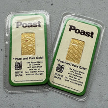 Load image into Gallery viewer, Johnson Matthey 1/4 oz Gold Bar .9999 1/4oz Sealed in Assay Card- Poast RBC Royal Bank of Canada
