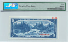1954 $5 Bank of Canada SPECIMEN BC-39S PMG UNC 66EPQ