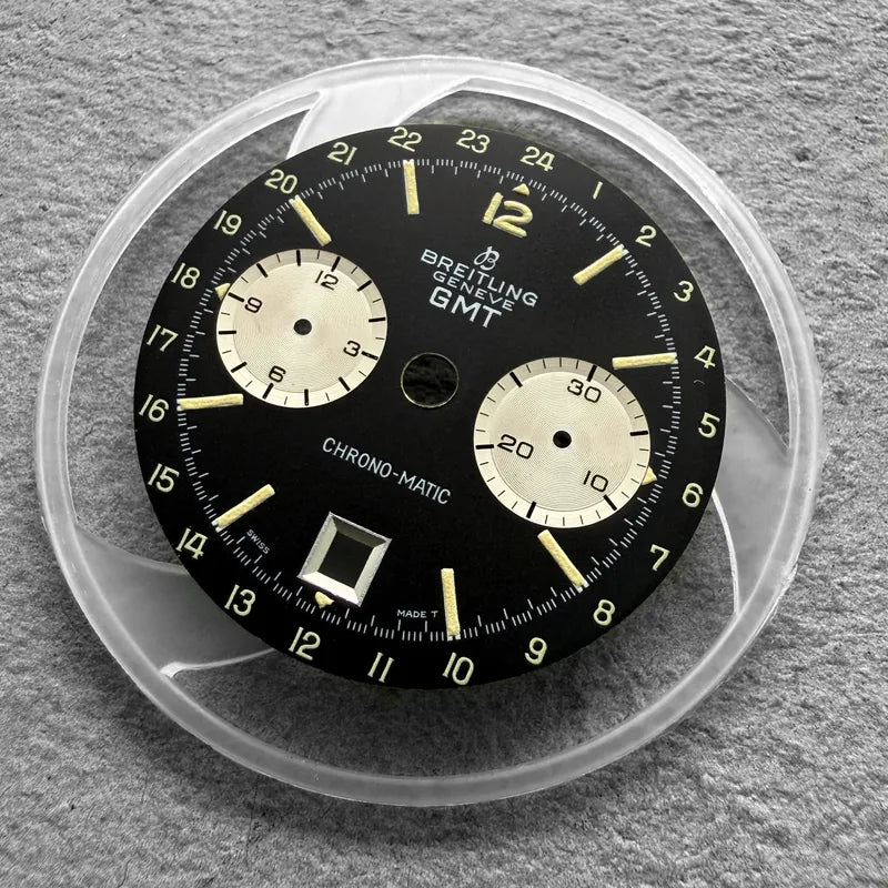 Authentic Vintage Breitling Chrono-Matic GMT Dial for Ref 2115 Cal. 11 Chrono