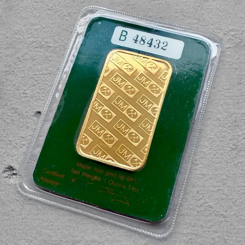 Available for sale is Vintage Johnson Matthey 1 oz Gold Bar .9999 1oz – Original