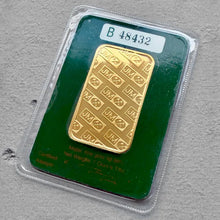 Load image into Gallery viewer, Available for sale is Vintage Johnson Matthey 1 oz Gold Bar .9999 1oz – Original
