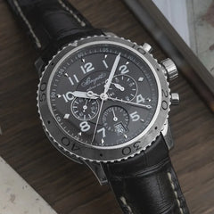 Breguet Type XX XXI XXII Transatlantic Flyback Stainless 3810 - Box and Papers