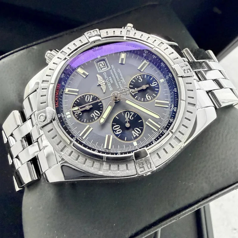 Breitling Chronomat Evolution A13356 - Box and Papers + Grey Dial