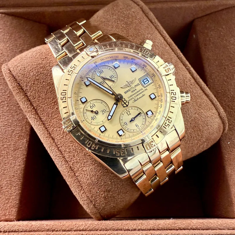 Breitling Cockpit 18k Solid Yellow Gold K13356 - Box Papers - 257 Grams