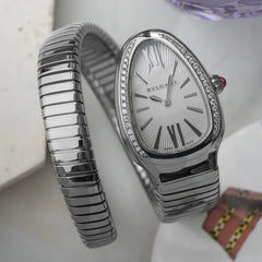 Bulgari Serpenti Tobogas SP35S Single Spiral SP 35 S- Factory set Diamond bezel