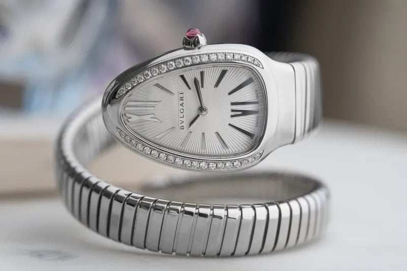 Bulgari Serpenti Tobogas SP35S Single Spiral SP 35 S- Factory set Diamond bezel