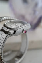 Load image into Gallery viewer, Bulgari Serpenti Tobogas SP35S Single Spiral SP 35 S- Factory set Diamond bezel
