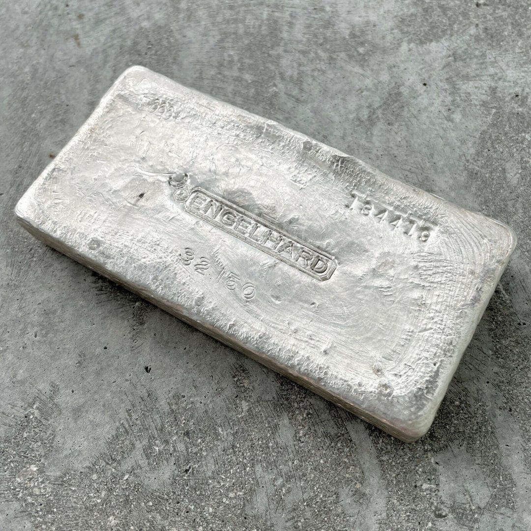 Engelhard 32.15 oz .999 Silver Bar Kilo with double struck Error!