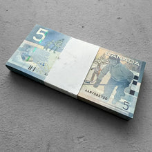 Load image into Gallery viewer, Bundle Canada $5 Notes 100 consecutive - With Bank of Canada Wrapper!
