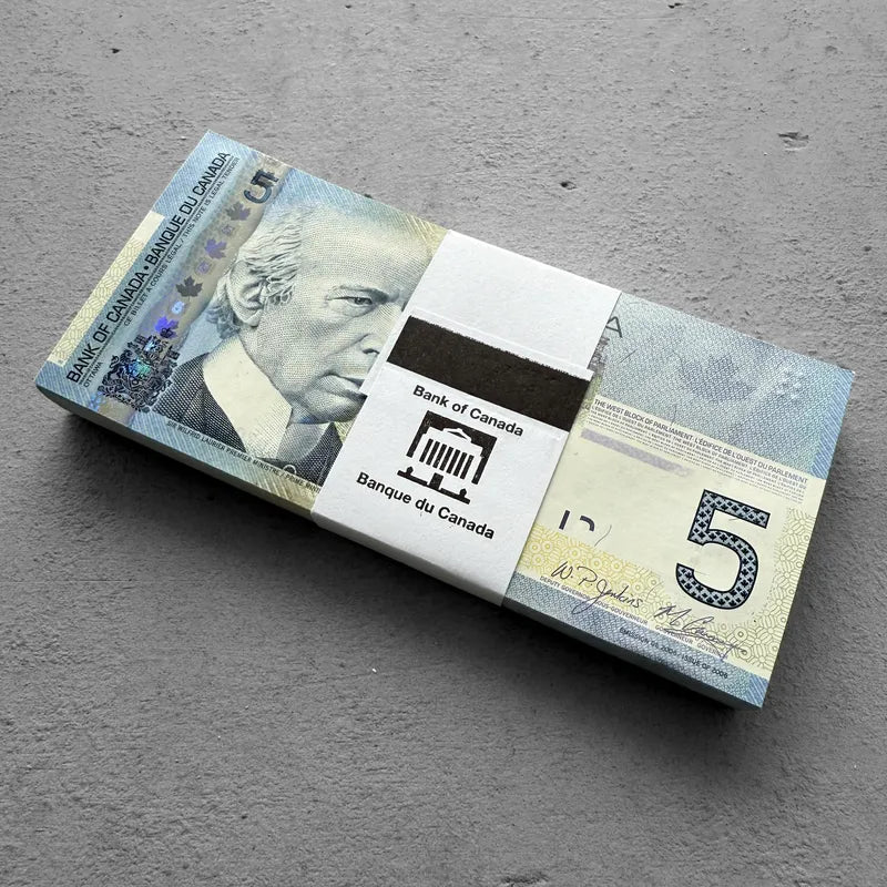Bundle Canada $5 Notes 100 consecutive - With Bank of Canada Wrapper!