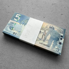 Load image into Gallery viewer, Bundle Canada $5 Notes 100 consecutive - With Bank of Canada Wrapper!
