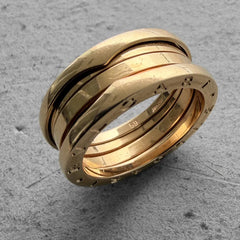 Bvlgari zero 1 B.zero1 Gold Ring 3 Band– 18k Rose 12.4 Grams Size 8.75 / 59