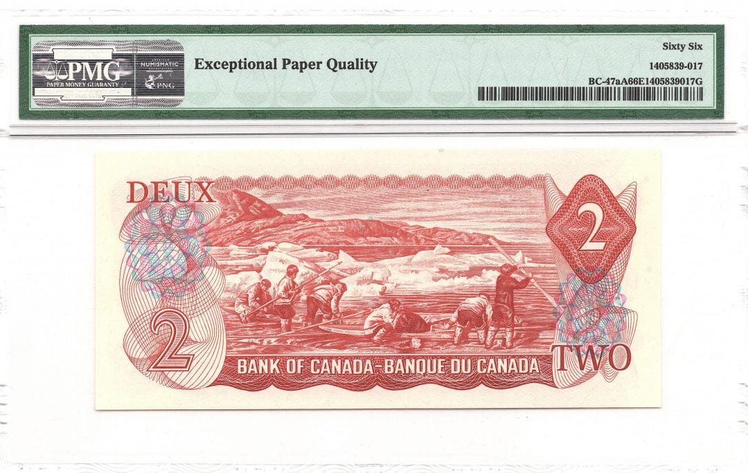 1974 $2 Bank of Canada Replacement BC-47aA - UNC-66 EPQ