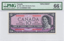 Load image into Gallery viewer, 1954 $5 Bank of Canada SPECIMEN BC-39S - UNC-66 EPQ
