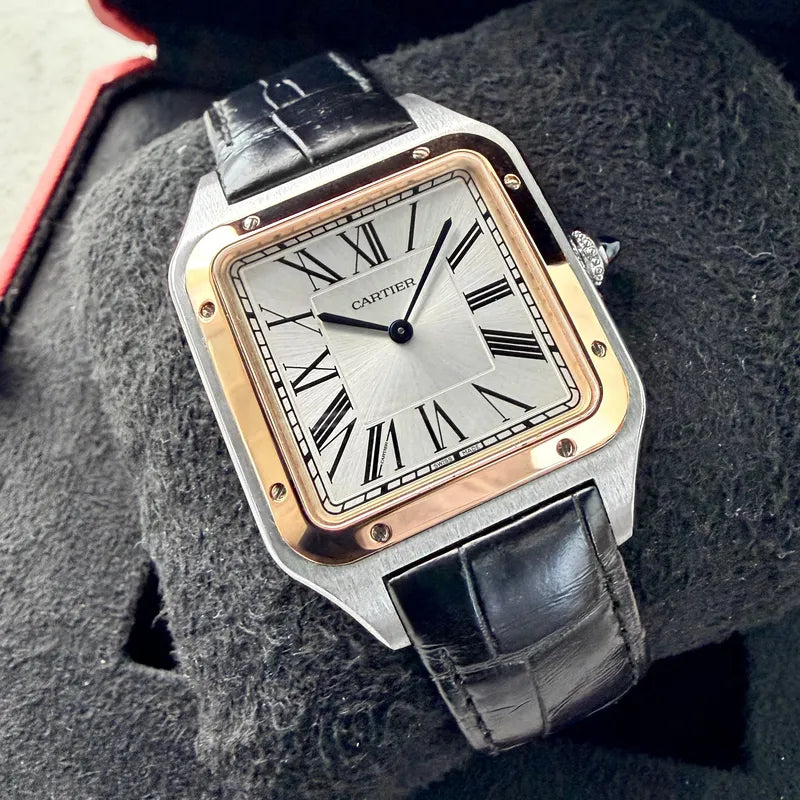 Cartier 4305 Santos Dumont W2SA0017 Two Tone 18k rose Gold Box Papers