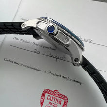 Load image into Gallery viewer, Cartier Calibre blue dial WSCA0010 3729 Box + papers - 2024 Cartier Serviced

