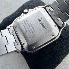Load image into Gallery viewer, Cartier Santos 4072 WSSA 0030 Blue Dial - Box Papers + Extra Strap
