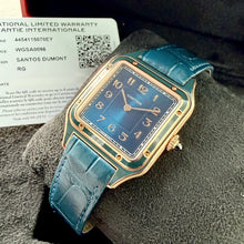Load image into Gallery viewer, Cartier Santos Dumont 18k Solid Rose Gold WGSA0098 4454 - Blue
