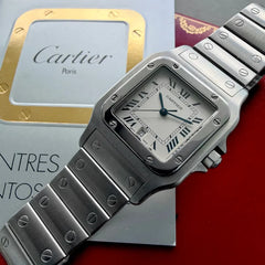 Cartier Santos Galbée 987901 Stainless Steel Box booklets - Serviced!
