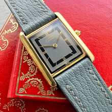 Load image into Gallery viewer, Cartier Tank Must Vermeil - 59005 - Box Papers - Grey and Black Art Deco Dial
