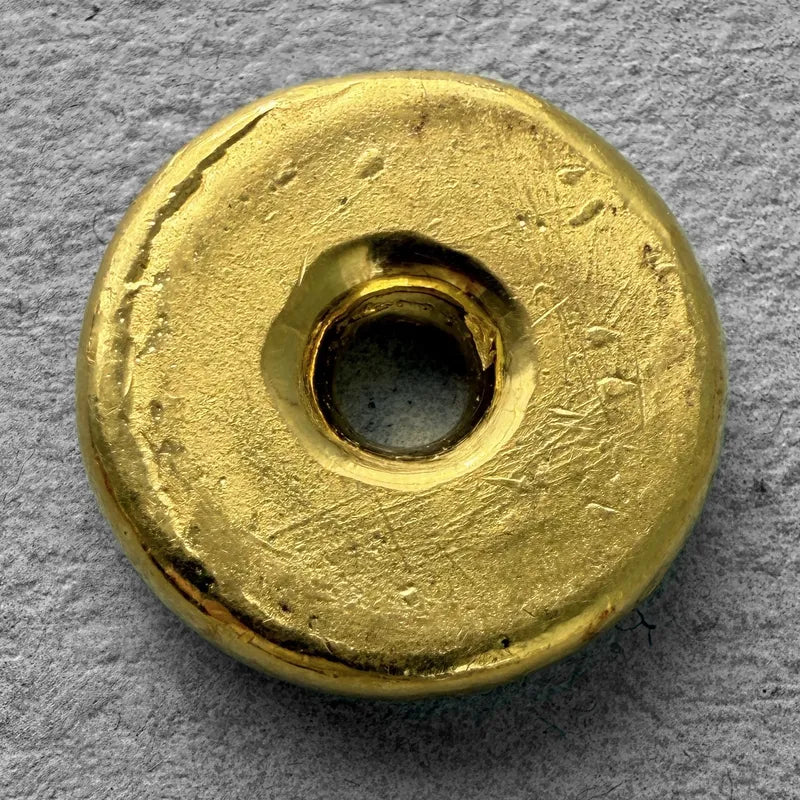 China Gold Poured 1 Tael 37.5 Gram .999+ Pure Bar - Donut