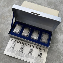 Complete 4 bar set of Johnson Matthey silver bars