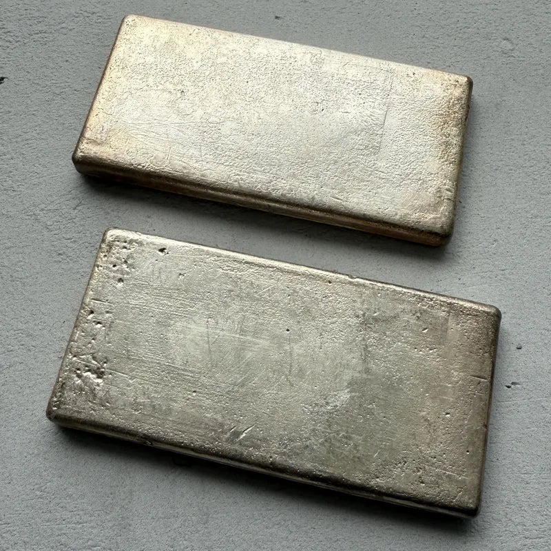 Consecutive Pair Vintage 20 oz .999 Silver Engelhard Poured bar