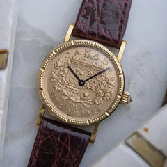 Corum 18k Gold 1912 Canada $5 Manual winding watch