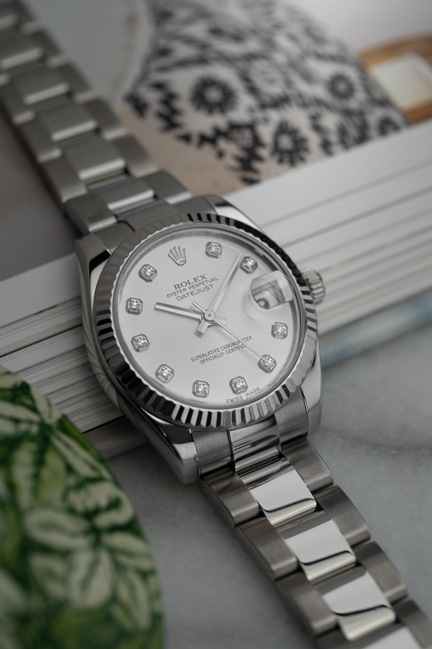 Stainless Steel Rolex Datejust Diamond Dial 178274