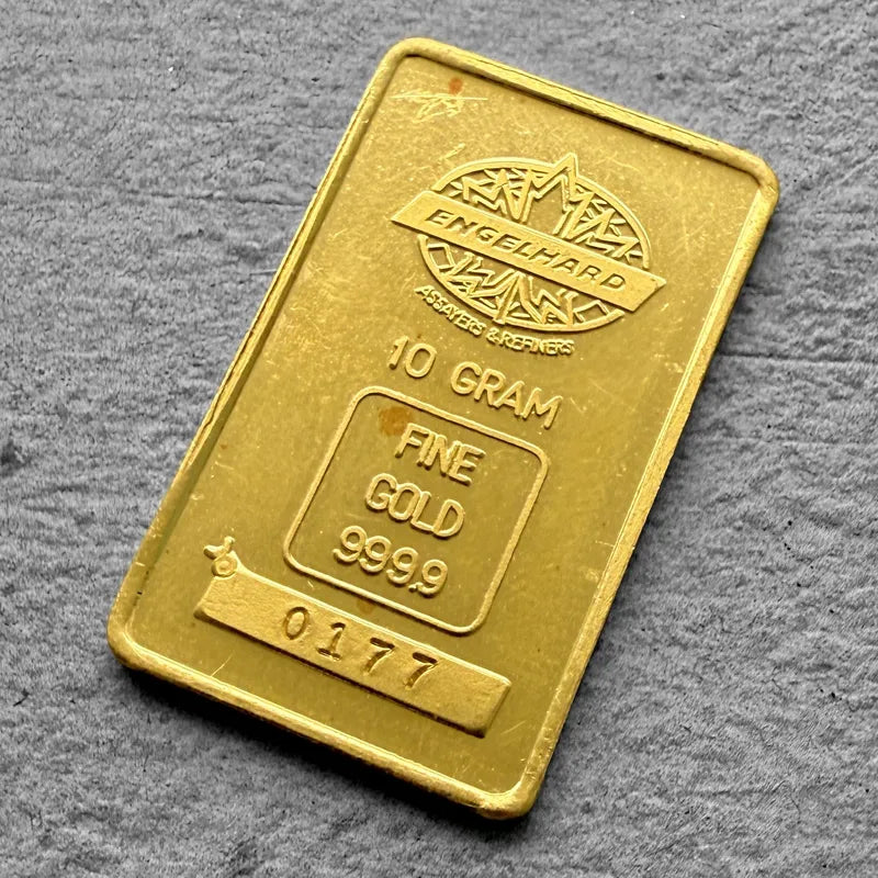 Engelhard 10 Gram Gold Bar Struck .9999+ Neat Serial 0177