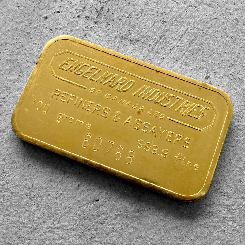 Engelhard 100 gram Gold Stamped Bar