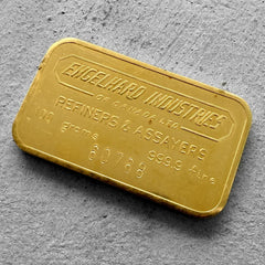 Engelhard 100 gram Gold Stamped Bar