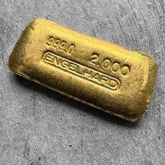 Engelhard 2 oz Gold Poured Bar .9990 2oz – No Serial