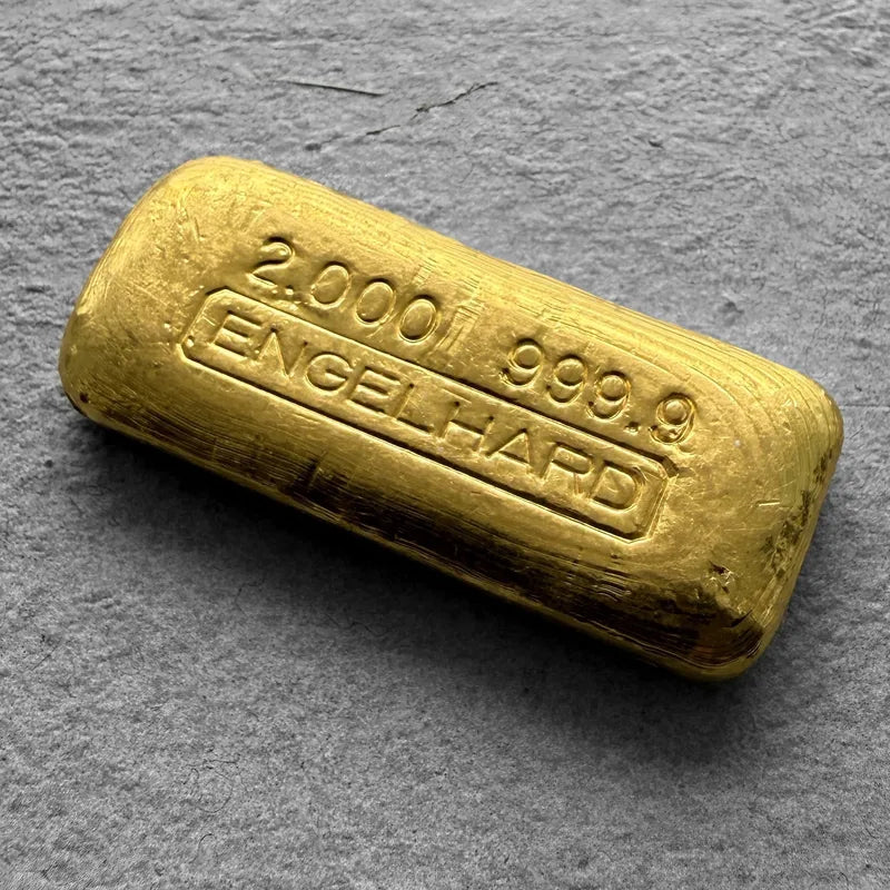 Vintage Engelhard 2 oz Gold poured Bar